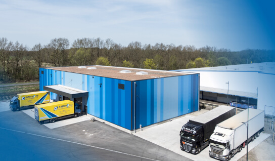 Vogelperspektive Eco Hub Lieferanfahrt