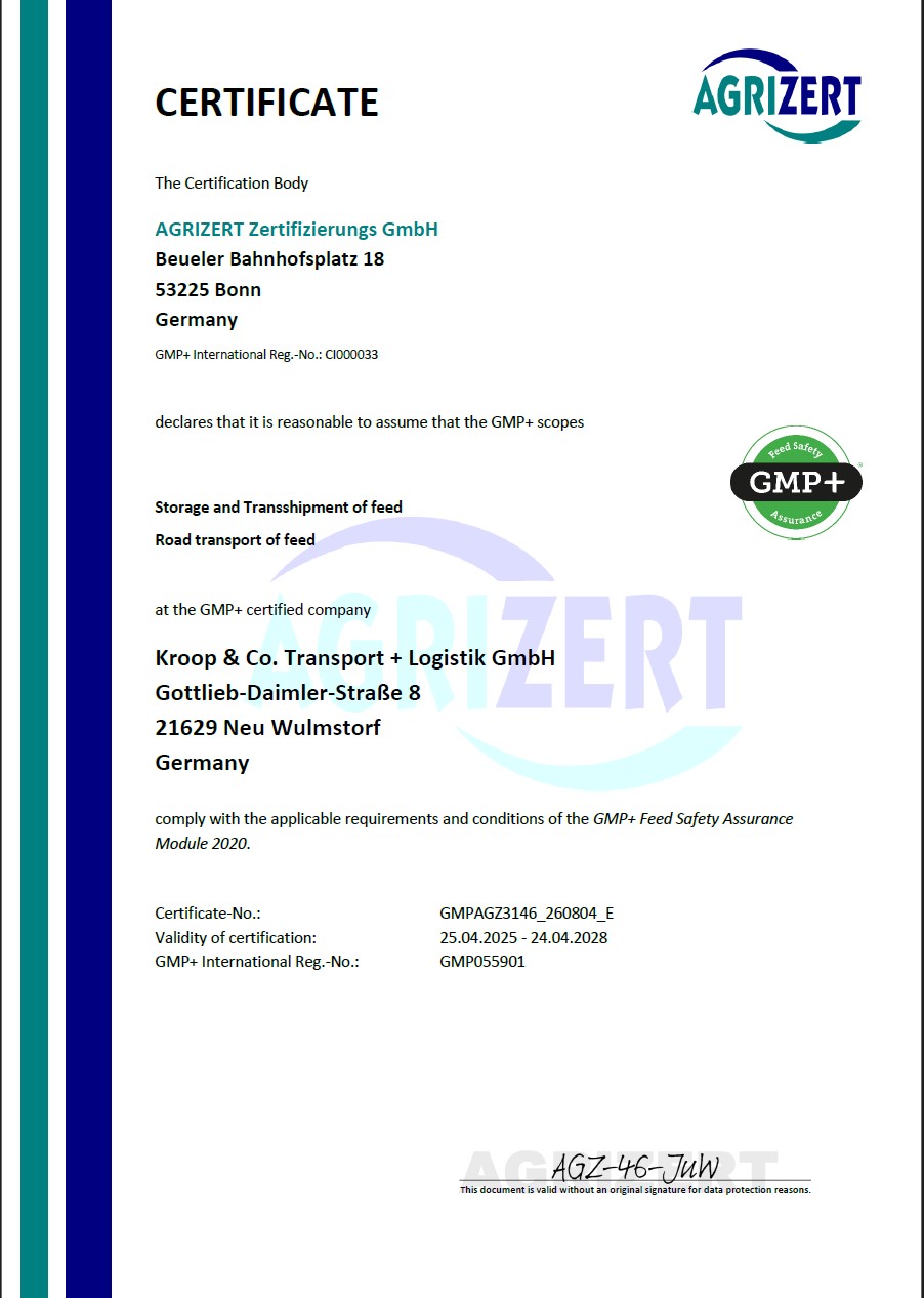 GMP+ Certificate Kroop