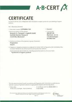 BIO CERTIFICATE Kroop